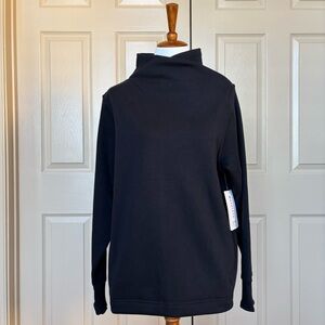 Athleta Cozy Karma Faux Wrap Mock Neck Sweatshirt